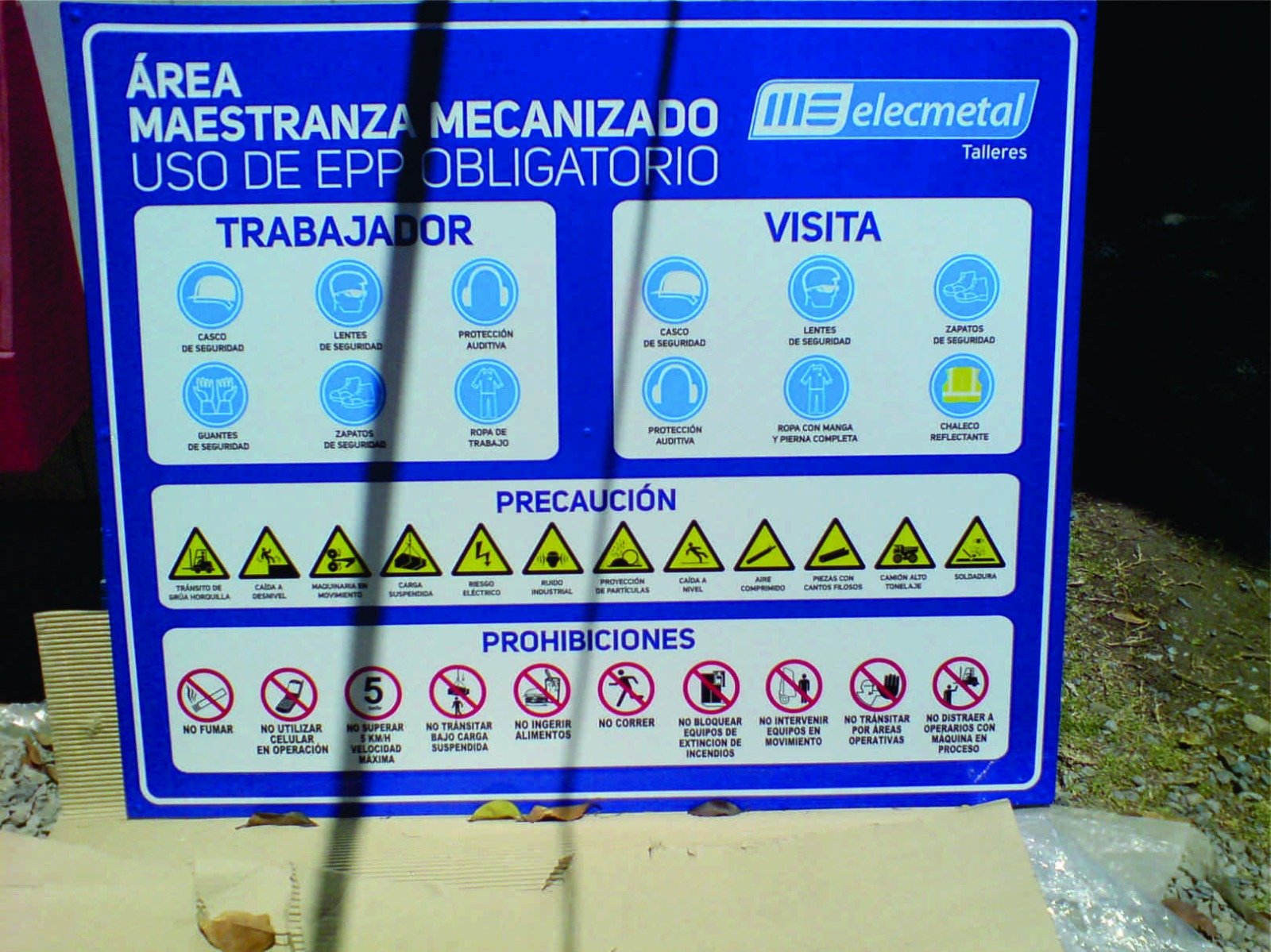 Placa de seguridad, trabajo realizado por Fuenzalida Soluciones Gráficas